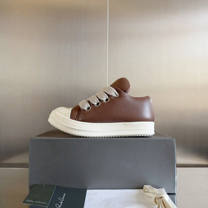 Baskets basses marron Rick Owens
