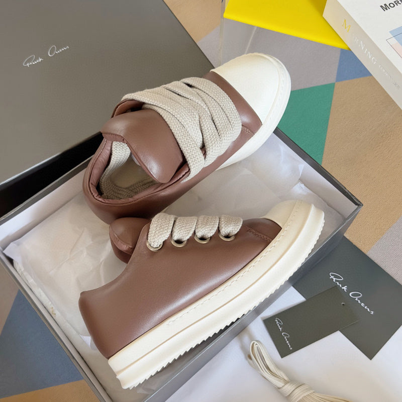 Baskets basses marron Rick Owens