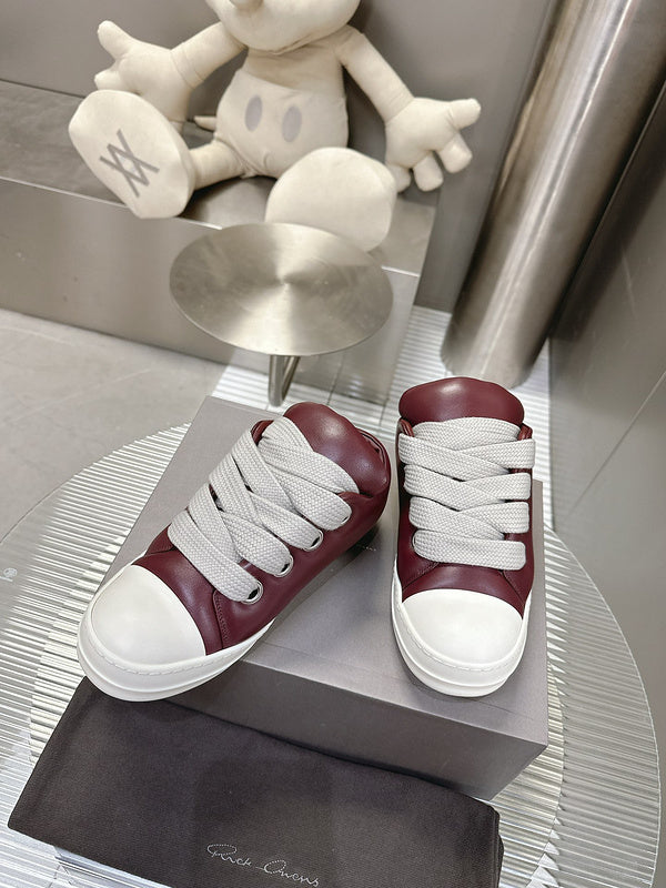 Baskets basses bordeaux Rick Owens