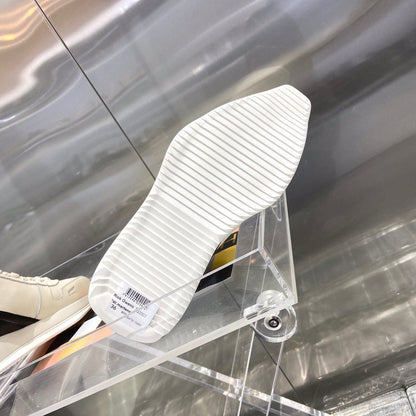 Baskets basses Rick Owens crème et noires