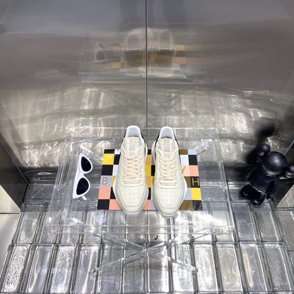 Baskets basses Rick Owens crème et noires