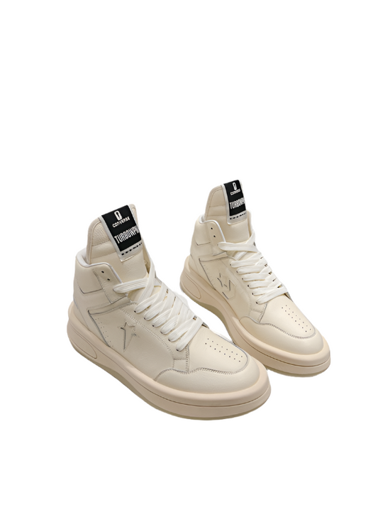 Baskets montantes crème Rick Owens