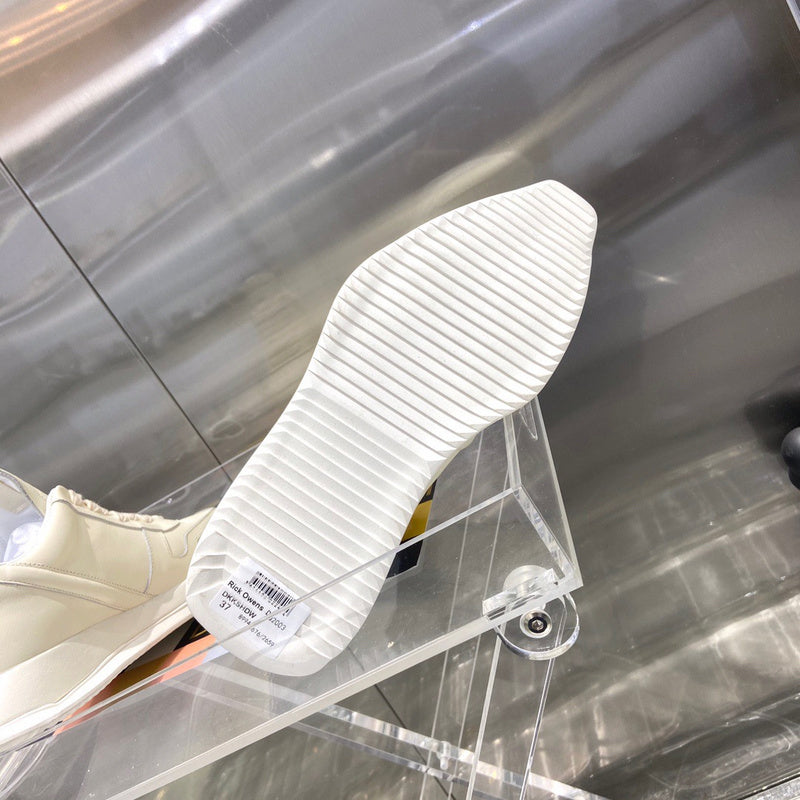 Baskets basses crème Rick Owens