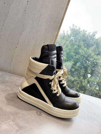 Baskets Rick Owens Geobasket - Noir et crème