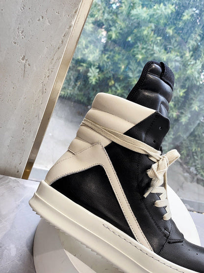 Baskets Rick Owens Geobasket - Noir et crème