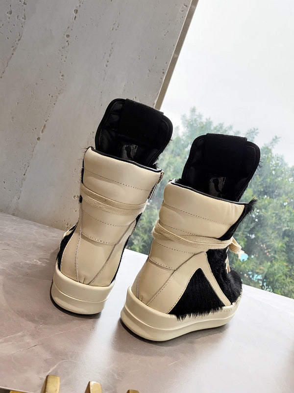 Baskets Rick Owens Geobasket - Noir et crème