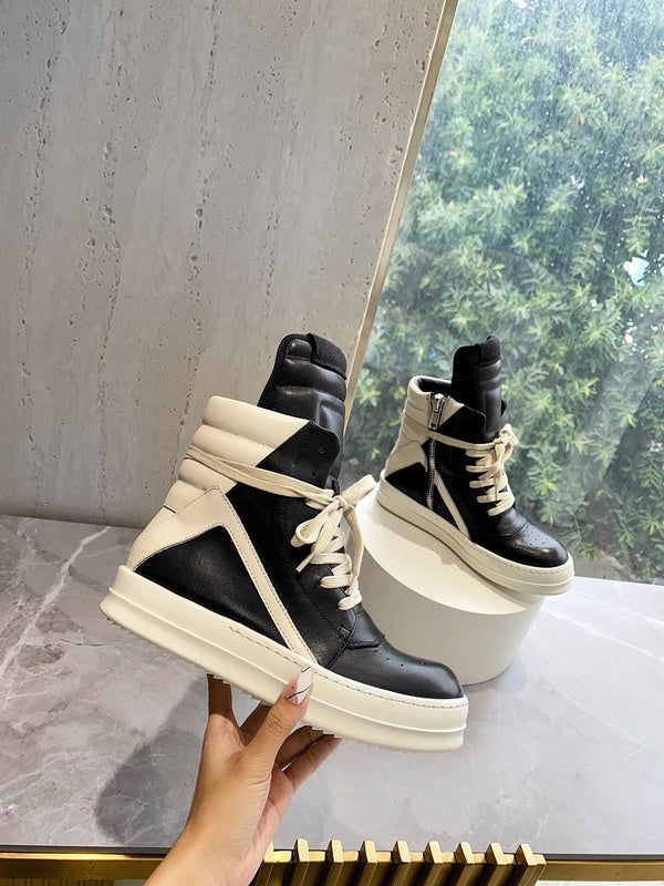 Baskets Rick Owens Geobasket - Noir et crème