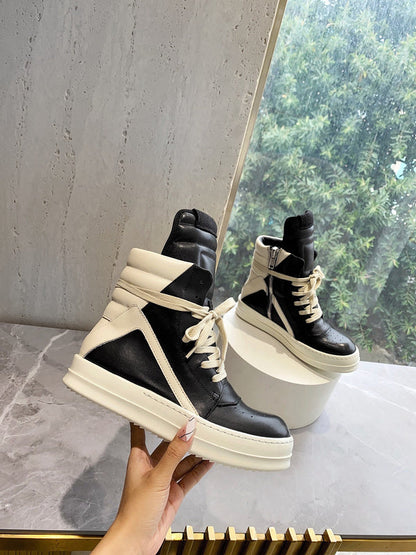 Baskets Rick Owens Geobasket - Noir et crème