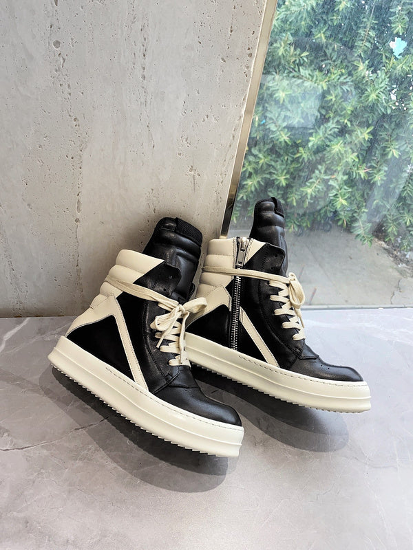 Baskets Rick Owens Geobasket - Noir et crème