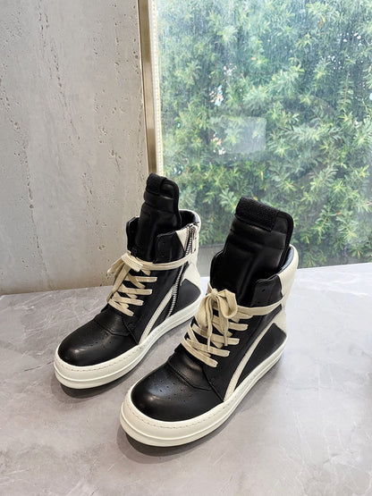 Baskets Rick Owens Geobasket - Noir et crème