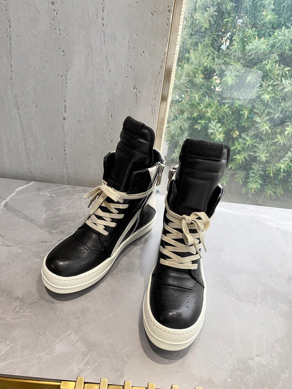 Baskets Rick Owens Geobasket - Noir et crème