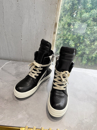 Baskets Rick Owens Geobasket - Noir et crème