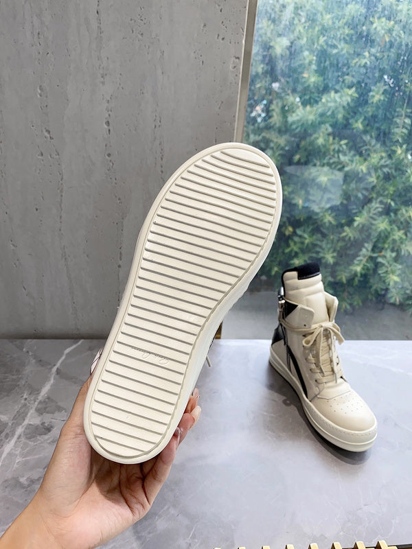 Baskets Rick Owens Geobasket - Crème et Noir
