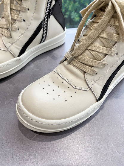 Baskets Rick Owens Geobasket - Crème et Noir