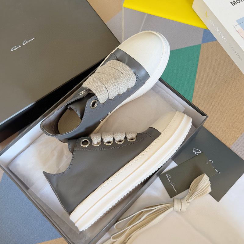 Baskets basses grises Rick Owens