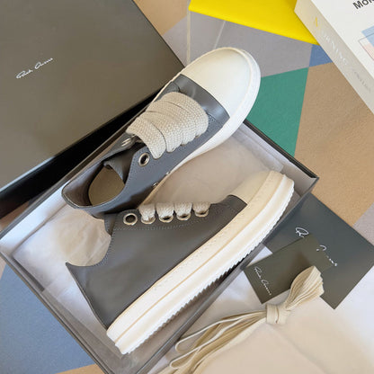 Baskets basses grises Rick Owens