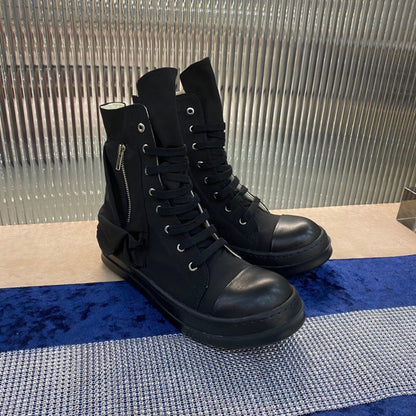 Bottes montantes en nylon Rick Owens - Noires