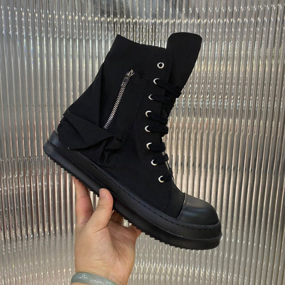 Bottes montantes en nylon Rick Owens - Noires