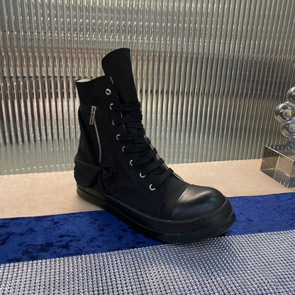 Bottes montantes en nylon Rick Owens - Noires