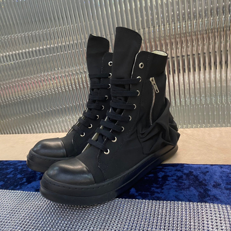 Bottes montantes en nylon Rick Owens - Noires