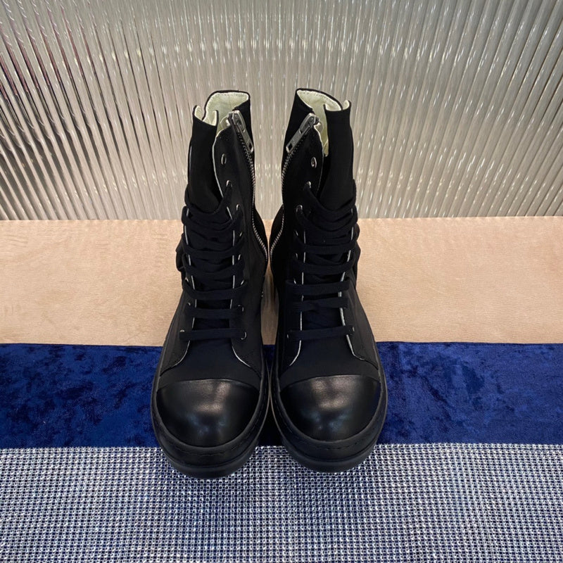Bottes montantes en nylon Rick Owens - Noires