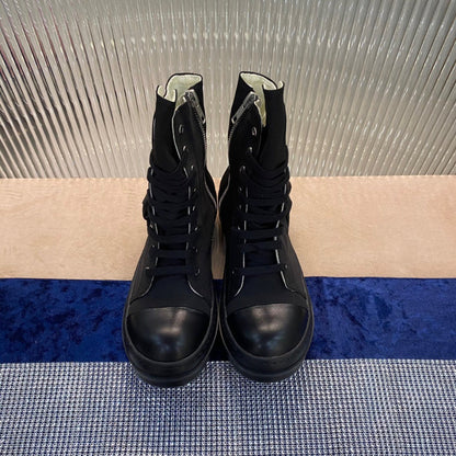 Bottes montantes en nylon Rick Owens - Noires