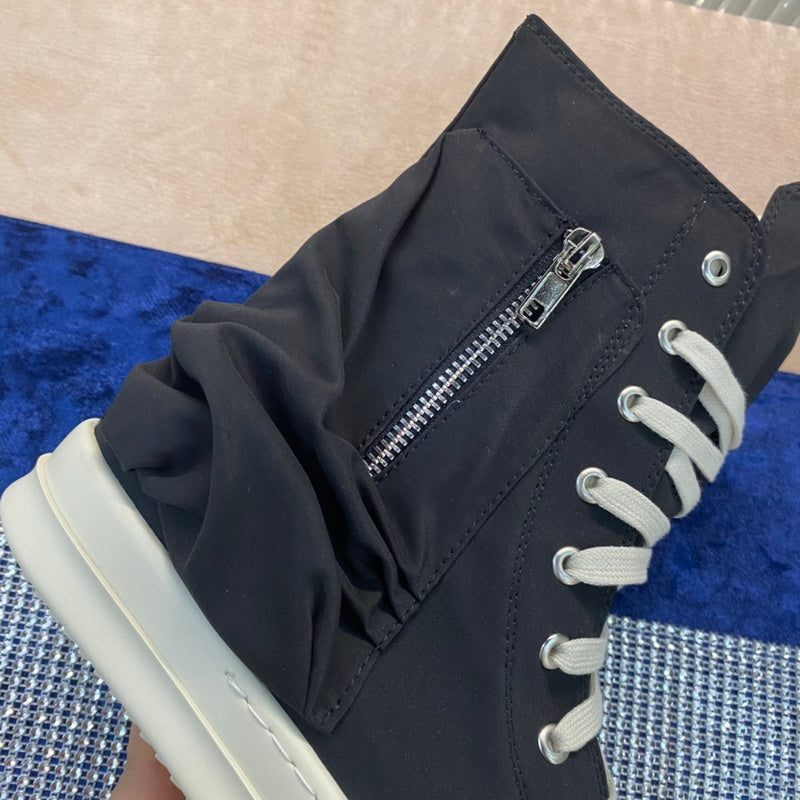 Bottes montantes en nylon Rick Owens - Noir et blanc