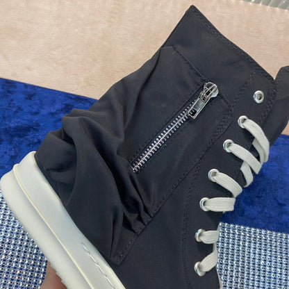 Bottes montantes en nylon Rick Owens - Noir et blanc