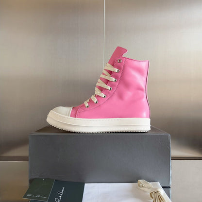 Baskets montantes rose fuchsia Rick Owens