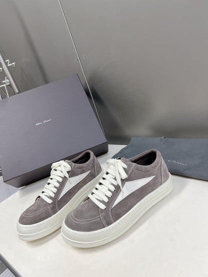 Baskets basses Rick Owens - Daim gris