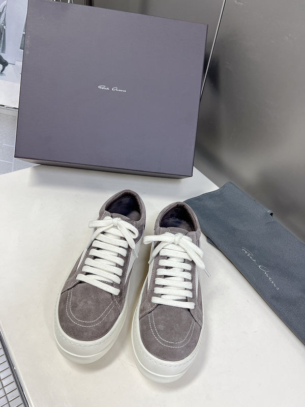 Baskets basses Rick Owens - Daim gris