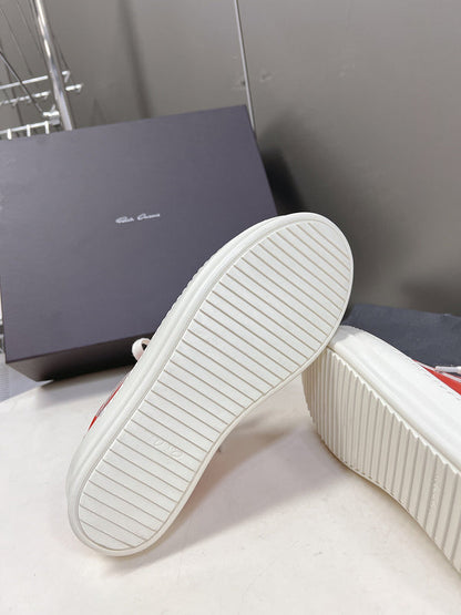 Baskets basses Rick Owens - Cuir rouge