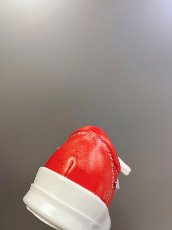 Baskets basses Rick Owens - Cuir rouge