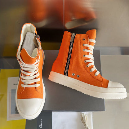 Baskets montantes orange Rick Owens