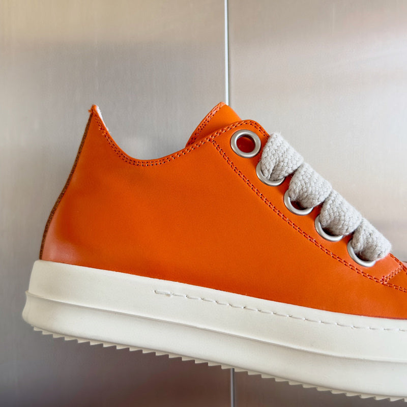 Baskets basses orange Rick Owens