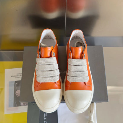 Baskets basses orange Rick Owens