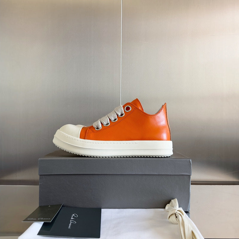 Baskets basses orange Rick Owens