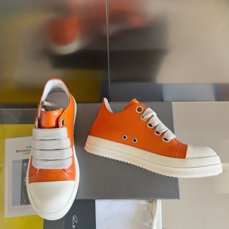 Baskets basses orange Rick Owens