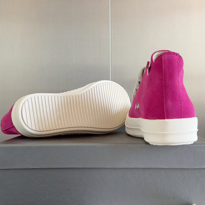 Baskets basses en daim rose Rick Owens
