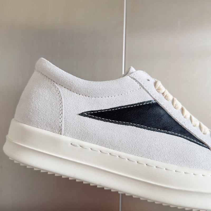 Baskets basses en daim blanc Rick Owens