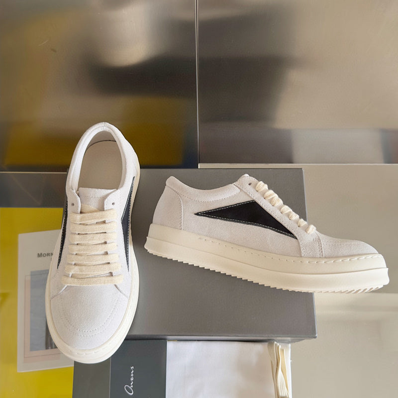 Baskets basses en daim blanc Rick Owens