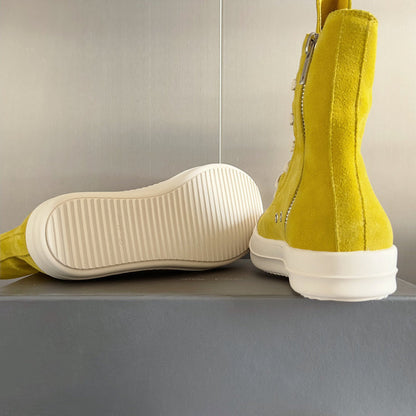 Baskets montantes jaunes Rick Owens