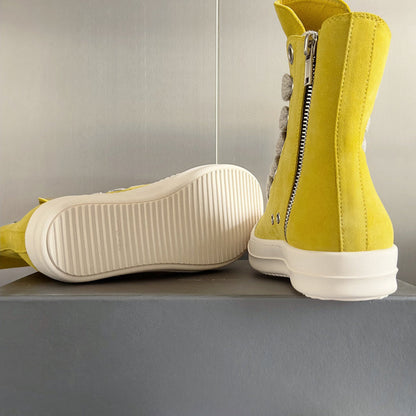 Baskets montantes jaunes Rick Owens