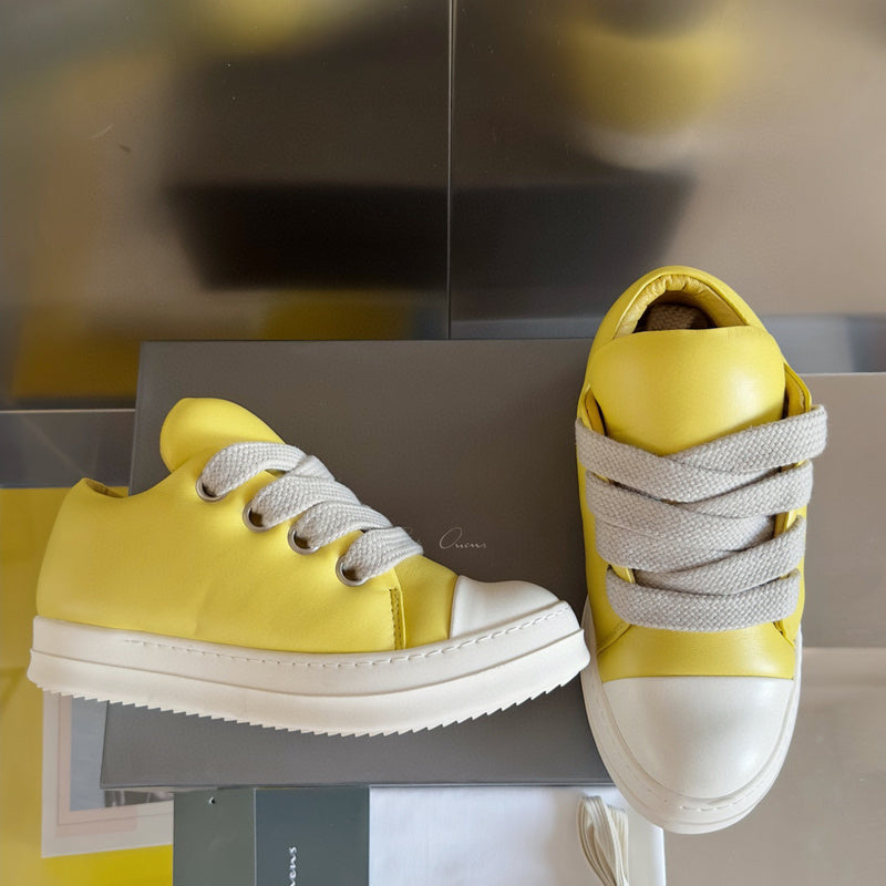 Baskets basses jaunes Rick Owens