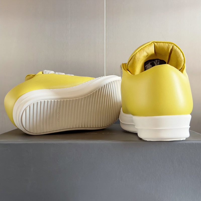 Baskets basses jaunes Rick Owens