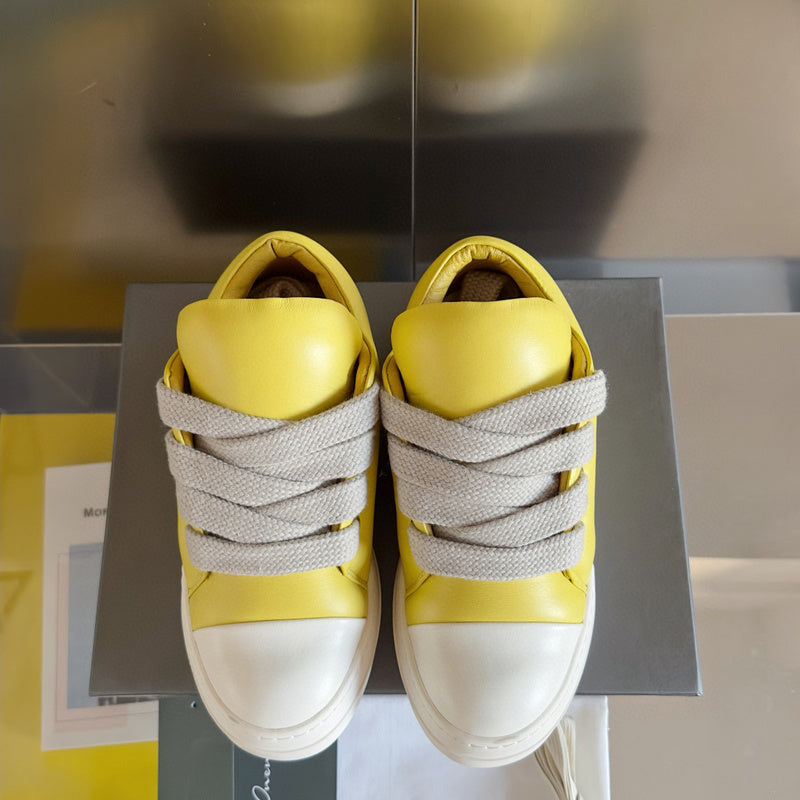 Baskets basses jaunes Rick Owens