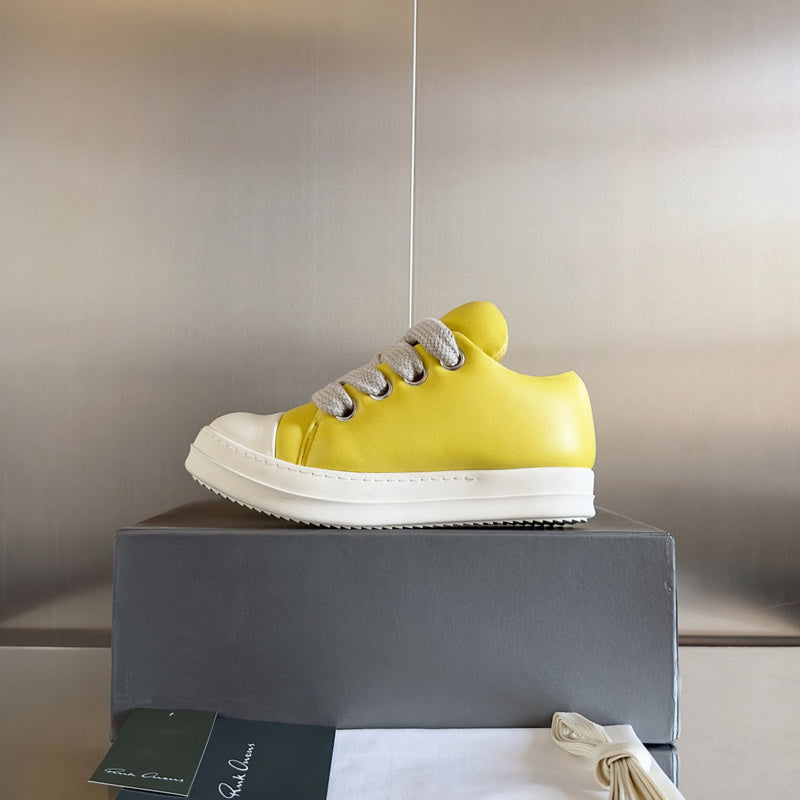 Baskets basses jaunes Rick Owens