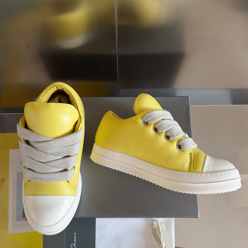 Baskets basses jaunes Rick Owens