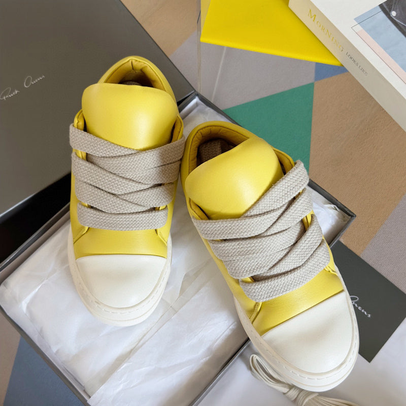 Baskets basses jaunes Rick Owens