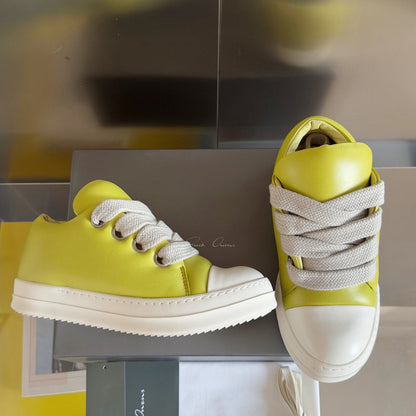 Baskets basses jaunes Rick Owens